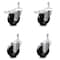 Service Caster 4 Inch Hard Rubber Swivel 3/8 Inch Threaded Stem Caster Total Lock Brakes, 2PK SCC-TSTTL20S414-HRS-381615-2-S-2 - alternate 2